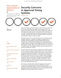 Security Concerns in Approval Voting Systems