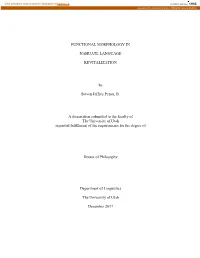 Functional Morphology in Nahuatl Language