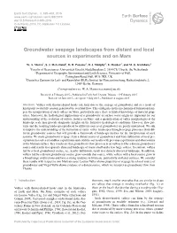 Groundwater Seepage Landscapes from Distant and Local Sources in Experiments and on Mars