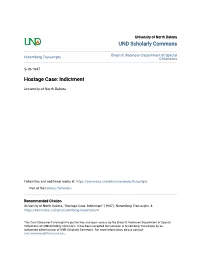 Hostage Case: Indictment