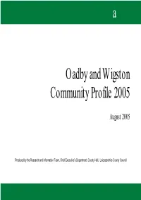 Oadby and Wigston Community Profile 2005 A