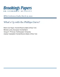What's up with the Phillips Curve?
