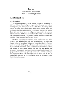 Bariai Steve and Carol Jean Gallagher Part 1: Sociolinguistics