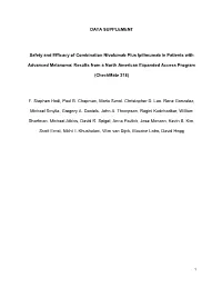 DATA SUPPLEMENT Safety and Efficacy of Combination Nivolumab
