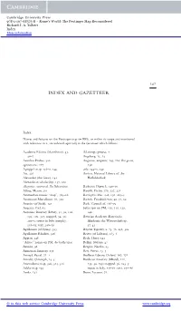 Index and Gazetteer