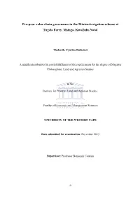 Pro-Poor Value Chain Governance in the Mtateni Irrigation Scheme At