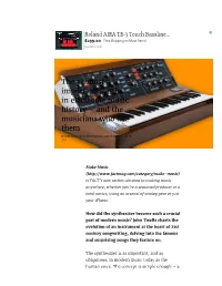 And the Musicians Who Use Them by JOHN TWELLS ( SEP 15 2016