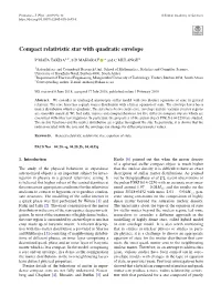 Compact Relativistic Star with Quadratic Envelope