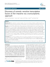 Discovery of Osmotic Sensitive Transcription Factors in Fish Intestine Via a Transcriptomic Approach