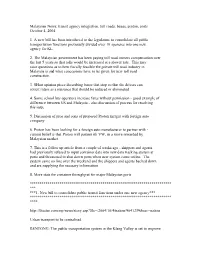 Malaysian News: Transit Agency Integration, Toll Roads, Buses, Proton, Ports October 4, 2004