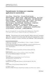 Nanoinformatics: Developing New Computing Applications for Nanomedicine
