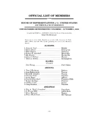 Official List of Members by State