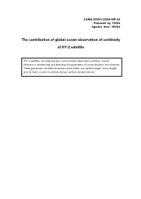 The Contribution of Global Ocean Observation of Continuity of HY-2