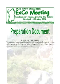 W O R K I N P R O G R E S S This Preparation Document Will Be Modified with New Added Information in the Next Weeks