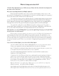 What Is Going on in Acts 8:16?