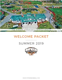 2019 Ripken Welcome Packet