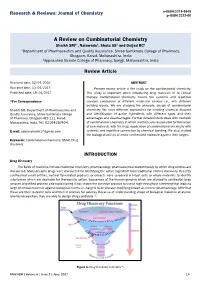 A Review on Combinatorial Chemistry