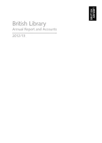 British Library Annual Report and Accounts 2012/13