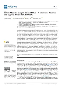 British Muslims Caught Amidst Fogs—A Discourse Analysis of Religious Advice and Authority