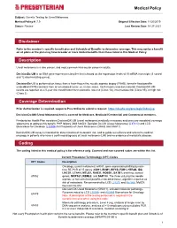 Genetic Testing for Uveal Melanoma, MPM