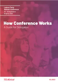 How Conference Works a Guide for Delegates