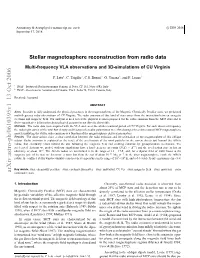 Stellar Magnetosphere Reconstruction from Radio Data. Multi-Frequency