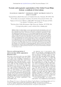 Tectonic and Magmatic Segmentation of the Global Ocean Ridge System: a Synthesis of Observations