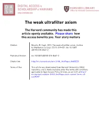 The Weak Ultrafilter Axiom