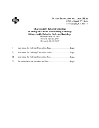 SPA Referral Guidelines