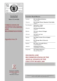Verification of Adopted Decisions and Recommendations