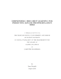 Zero-Shot Learning for Predicting Kinase Phosphorylation Sites