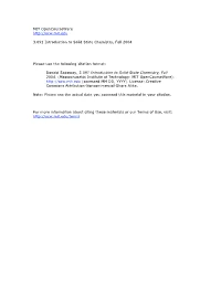 3.091 Introduction to Solid State Chemistry, Fall 2004 Transcript – Lecture 35