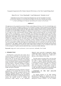 Geospatial Assessment of the Historic Seismic Performance of the New Zealand Bridge Stock