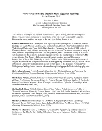 New Views on the the Vietnam War: Suggested Readings (Revised August 2010)