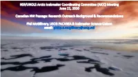 NSF/UNOLS Arctic Icebreaker Coordinating Committee (AICC) Meeting June 22, 2020
