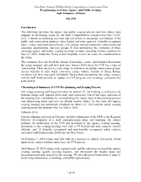 Pre-Planning Activities, Agency and Public Scoping, And, Summary of Issues 1 of 16 Introduction the Following Describes the Agen