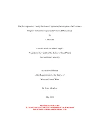 The Development of Family Resilience: Exploratory Investigation of a Resilience