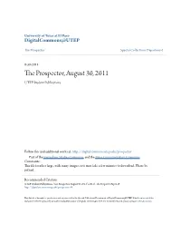 The Prospector, August 30, 2011