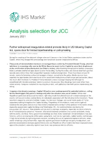 Analysis Selection for JCC January 2021