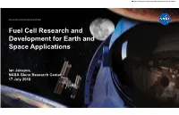 Fuel Cell Research and Development for Earth and Space Applications
