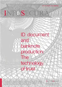ID Document and Banknote Production: the Technology of Trust