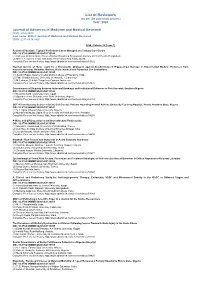 List of Reviewers 2020