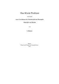 Rahmer: Das Kleist-Problem