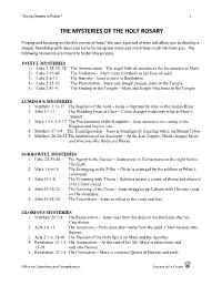 Resources on the Mysteries of the Holy Rosary