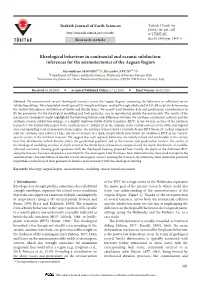 Rheological Behaviour in Continental and Oceanic Subduction: Inferences for the Seismotectonics of the Aegean Region
