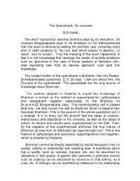 The Upanishads- an Overview