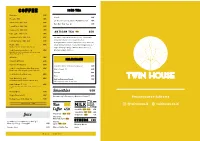 Bintaro Menu