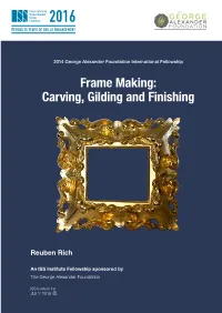 Frame Making: Carving, Gilding and Finishing