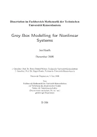 Grey-Box Modelling for Nonlinear Systems