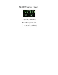 NCID Manual Pages